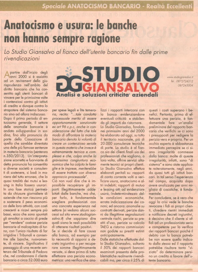 anatocismo e usura sole 24 ora